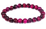 Lab Certified Natural Pink Tiger Eye Beads Bracelet - Image 4