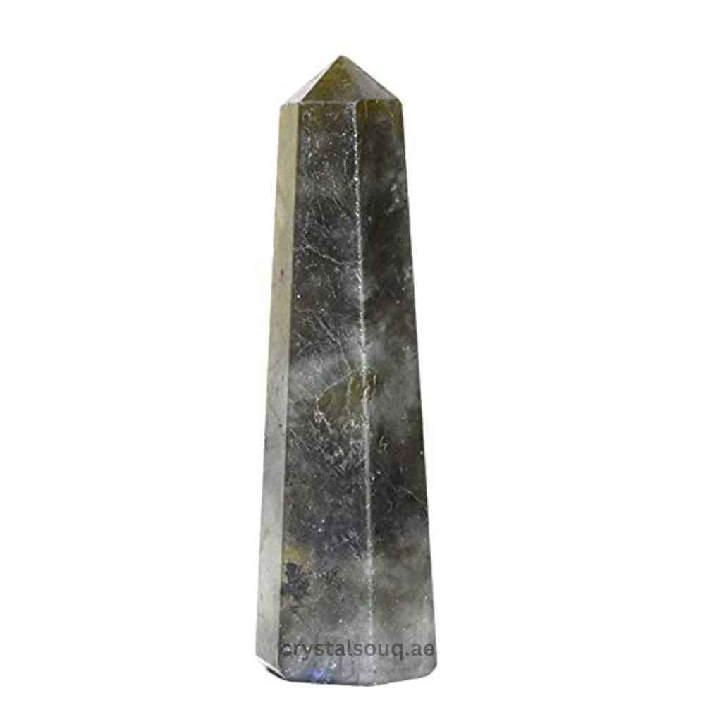 REBUY Natural Labradorite Stone Wand Reiki Healing Crystal REBUY Natural Labradorite Stone Wand Reiki Healing Crystal