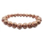 REBUY Natural Lava Beads Electroplated Beads Bracelet