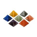 REBUY Natural Seven Chakra Pyramids Set Natural Reiki Healing Crystals