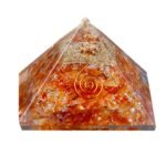 REBUY Carnelian Orgone Pyramid Reiki Healing Crystal
