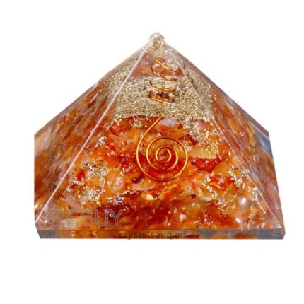 REBUY Carnelian Orgone Pyramid Reiki Healing Crystal