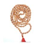 REBUY 3 Mukhi Rudraksha Beads Mala Japa Mala 108+1 Beads