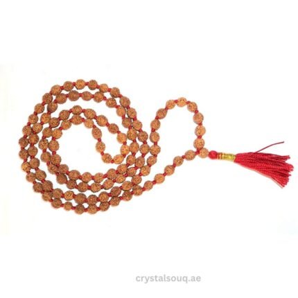 REBUY 4 Mukhi Rudraksha Mala Japa Mala 108+1 Beads