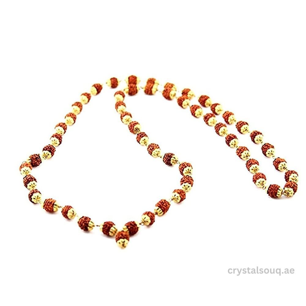REBUY Rudraksha Cap Mala 5 Mukhi 54 Beads REBUY Rudraksha Cap Mala 5 Mukhi 54 Beads