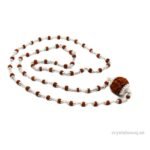 REBUY Rudraksha Mala Silver Metal Caping Mala