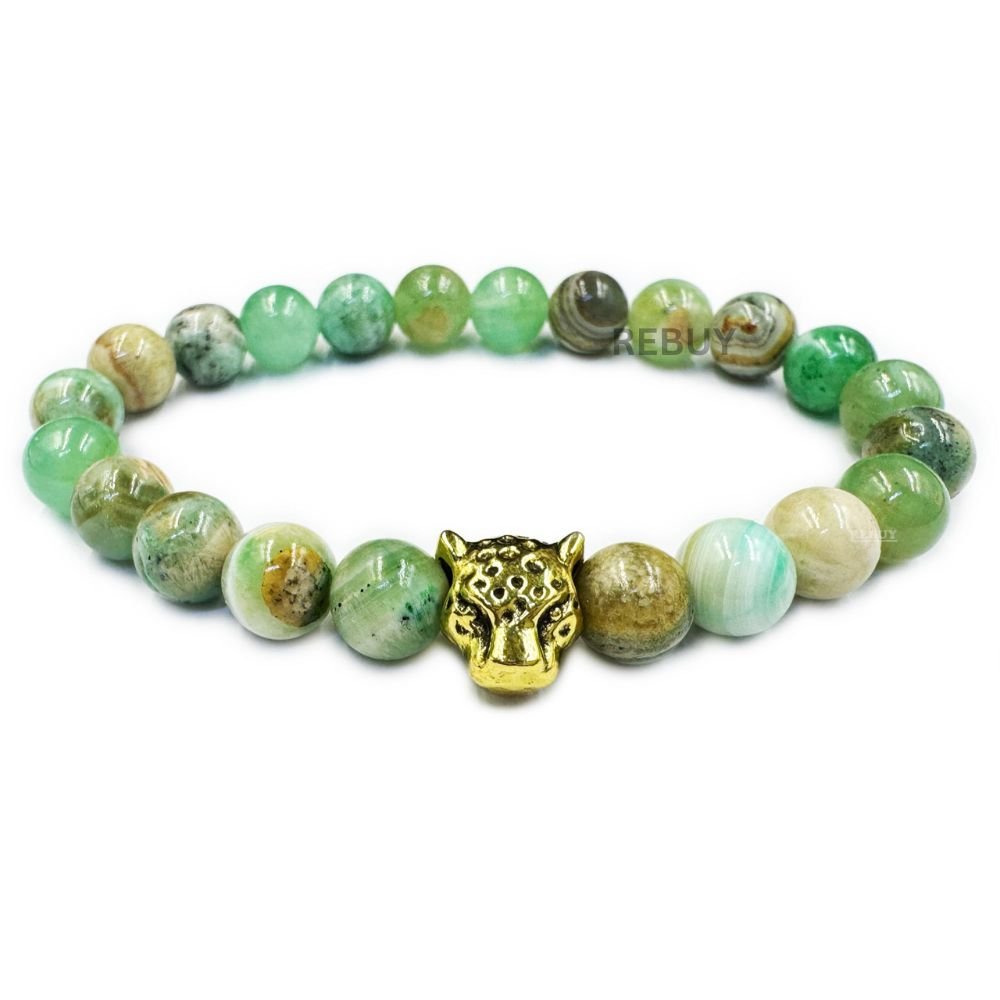 REBUY Natural Phoenix Jade Healing Stone Beads Bracelet REBUY Natural Phoenix Jade Healing Stone Beads Bracelet