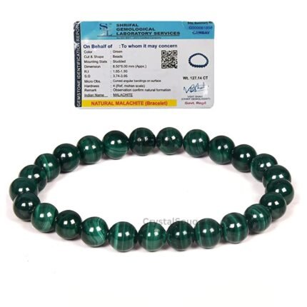 REBUY Natural Malachite Stone Beads Bracelet Healing Crystal Jewelry