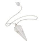 REBUY Clear Quartz Dowsing Pendulum Dowser