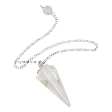 REBUY Clear Quartz Dowsing Pendulum Dowser
