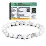 REBUY Natural Howlite Beads Bracelet Healing Crystal Jewelry