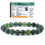 REBUY Natural Moss Agate Bracelet Healing Crystal Jewelry