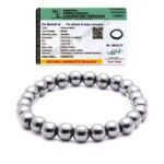 REBUY Natural Hematite Beads Bracelet Healing Crystal Jewelry 8 mm Beads