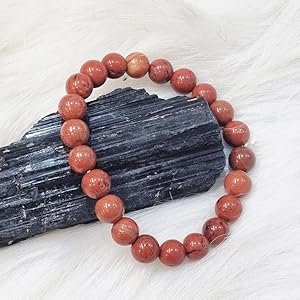 REBUY 8 mm natural Red jasper beads bracelet healing crystal jewelry