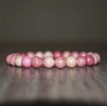 REBUY Natural Rhodochrosite Bracelet 8 mm Beads Healing Crystal Jewelry