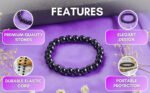 REBUY Natural Tourmaline Beads Bracelet Healing Crystal Jewelry