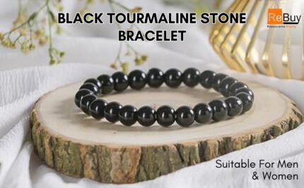 REBUY Natural Tourmaline Beads Bracelet Healing Crystal Jewelry
