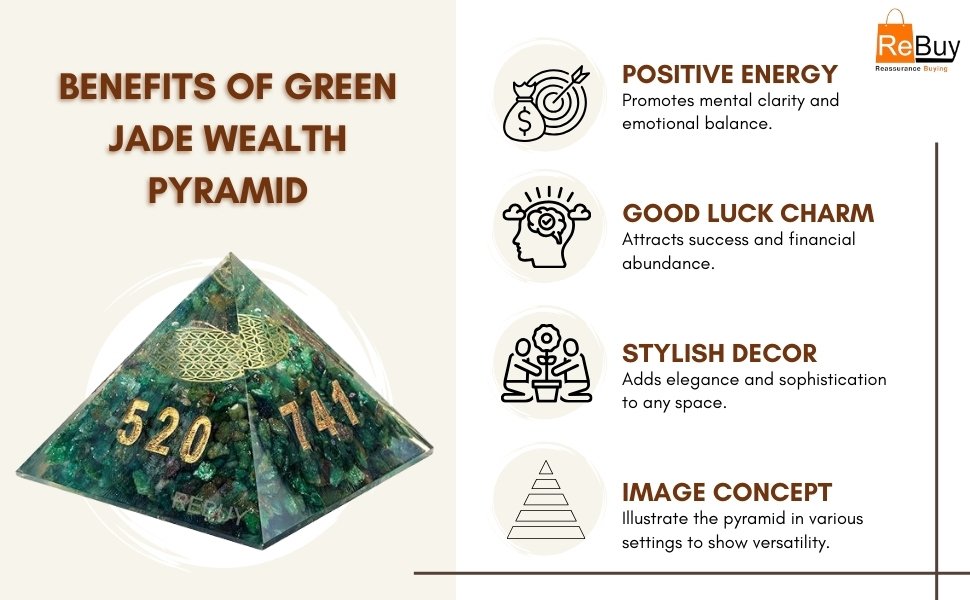 REBUY Zibu Pyramid Wealth Pyramid Healing Crystal