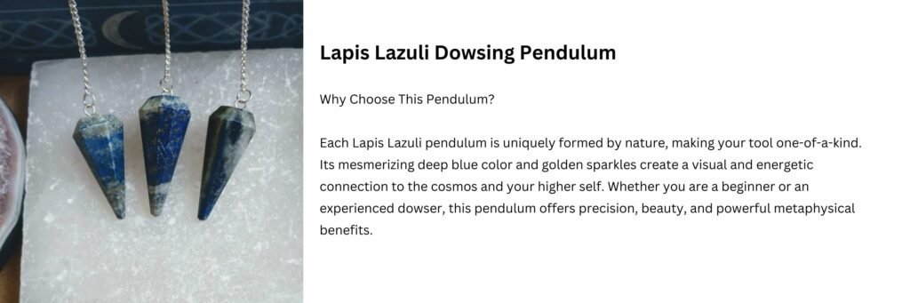 REBUY Lapis Lazuli Dowsing Pendulum or Dowser