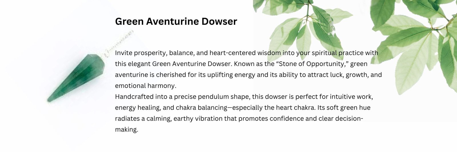 REBUY Green Aventurine Dowser Pendulum