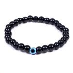 Lab Certified Natural Tourmaline Evil Eye Beads Bracelet