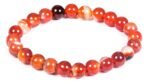 Lab Certified Natural Carnelian Striped Agate Hakik Beads Bracelet - Image 6