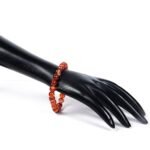 Lab Certified Natural Carnelian Striped Agate Hakik Beads Bracelet - Image 3