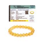 Lab Certified Natural Citrine Stone Round Beads Bracelet