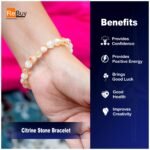 Lab Certified Premium Citrine Stone Beads Bracelet 8 mm - Image 3