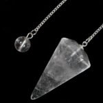 Natural Clear Quartz Dowsing Pendulum with Chakra Chain – Master Healer Crystal for Divination, Reiki & Vastu - Image 2