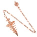 REBUY Spiral Cone Metal Dowsing Pendulum (Copper Color, 8-9 Inch) – Pendant for Divination, Reiki Healing & Chakra Testing