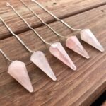 REBUY Natural Rose Quartz Dowsing Pendulum with Chakra Chain – Divination Tool for Reiki, Intuition & Spiritual Growth - Image 2