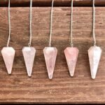 REBUY Natural Rose Quartz Dowsing Pendulum with Chakra Chain – Divination Tool for Reiki, Intuition & Spiritual Growth - Image 3