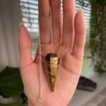 Tiger Eye Stone Dowser Pendulum with Chain | 6 Faceted Natural Healing Crystal for Chakra Balancing, Energy, Protection, Grounding, and Stability | Confidence Boost Gemstone Dowser - Image 3