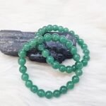 REBUY Green Aventurine 8 mm Beads Bracelet Healing Crystal Jewelry