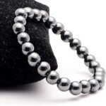 Natural Hematite Beads Bracelet 8 mm Healing Crystal Jewelry
