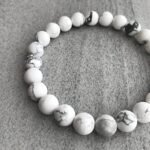 REBUY Natural Howlite beads bracelet healing crystal jewelry
