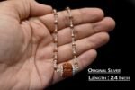 5 Mukhi Rudraksha Original Silver Mala for Men & Women | Length 24 Inch Authentic Healing & Spiritual Beads | Energized Sacred Beads for Meditation, Prayer, and Wellness - Image 5