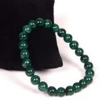 Lab Certified Natural Malachite Stone Beads Bracelet - Image 2