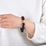 Natural Tourmaline Beads with Pixiu Charm Bracelet - Image 3
