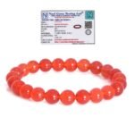 Lab Certified Natural Carnelian Stone Beads Bracelet