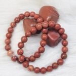 REBUY 8 mm natural Red jasper beads bracelet healing crystal jewelry