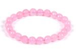 Certified Natural Rose Quartz Stone Diamond Cut Bracelet - Image 2