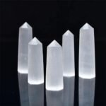 REBUY Natural Selenite Wand Reiki Healing Crystal