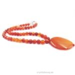 Natural Carnelian Beads & Pendant Necklace – Vitality & Motivation Healing Jewelry with Metal Clasp - Image 8