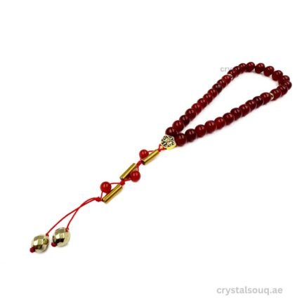 Natural Red Agate Aqeeq Carnelian Beads Tasbeeh