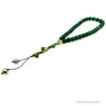 Crystal Souq Green Jade 33 Beads Tasbeeh Golden Pipe Tassel