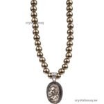 Natural Golden Pyrite Necklace with Pendant