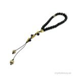 Natural Sulemani 33 Beads Golden Pipe Tassel Tasbeeh