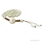 Crystal Slouq Natural Mother of Pearl Beads Tasbeeh 9 X 13 mm